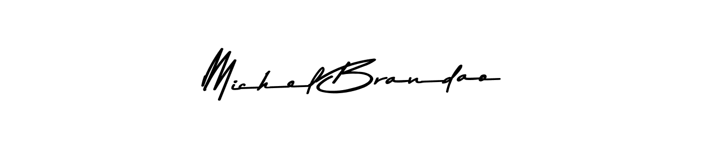Create a beautiful signature design for name Michel Brandao. With this signature (Asem Kandis PERSONAL USE) fonts, you can make a handwritten signature for free. Michel Brandao signature style 9 images and pictures png