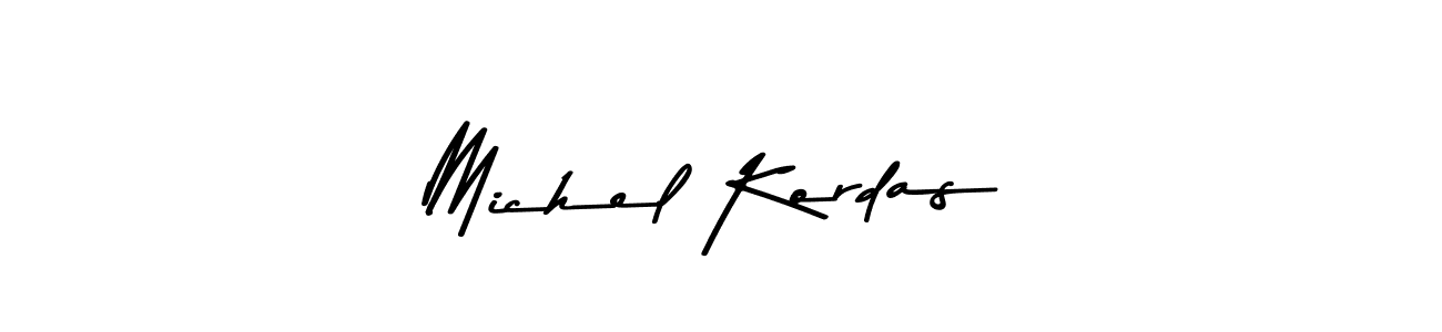 Make a beautiful signature design for name Michel Kordas. With this signature (Asem Kandis PERSONAL USE) style, you can create a handwritten signature for free. Michel Kordas signature style 9 images and pictures png