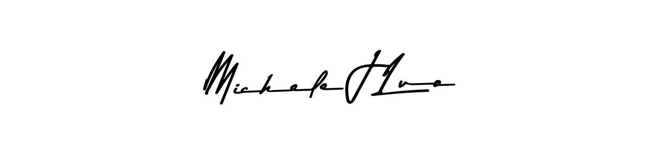 You should practise on your own different ways (Asem Kandis PERSONAL USE) to write your name (Michele J Luo) in signature. don't let someone else do it for you. Michele J Luo signature style 9 images and pictures png