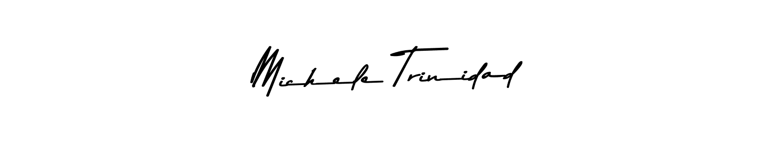 How to make Michele Trinidad name signature. Use Asem Kandis PERSONAL USE style for creating short signs online. This is the latest handwritten sign. Michele Trinidad signature style 9 images and pictures png