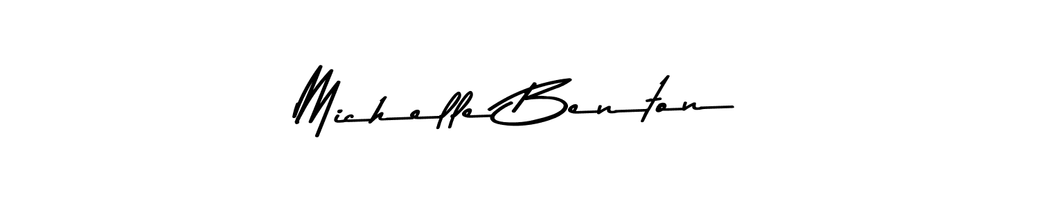 Make a beautiful signature design for name Michelle Benton. With this signature (Asem Kandis PERSONAL USE) style, you can create a handwritten signature for free. Michelle Benton signature style 9 images and pictures png