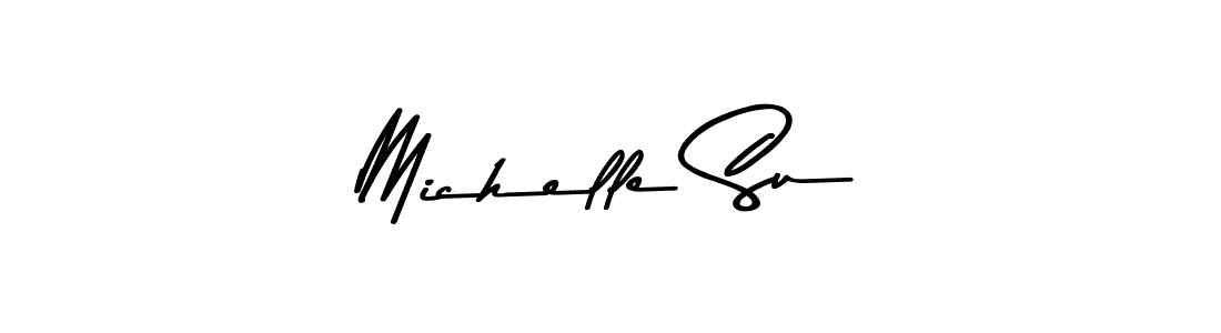 How to make Michelle Su name signature. Use Asem Kandis PERSONAL USE style for creating short signs online. This is the latest handwritten sign. Michelle Su signature style 9 images and pictures png