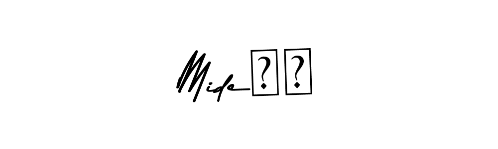 You should practise on your own different ways (Asem Kandis PERSONAL USE) to write your name (Mide❤️) in signature. don't let someone else do it for you. Mide❤️ signature style 9 images and pictures png