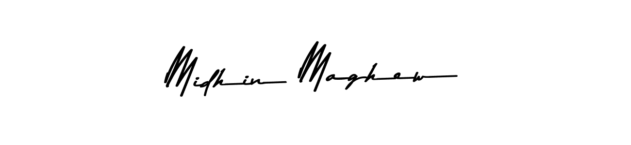 Similarly Asem Kandis PERSONAL USE is the best handwritten signature design. Signature creator online .You can use it as an online autograph creator for name Midhin Maghew. Midhin Maghew signature style 9 images and pictures png