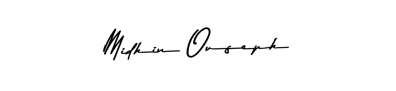 This is the best signature style for the Midhin Ouseph name. Also you like these signature font (Asem Kandis PERSONAL USE). Mix name signature. Midhin Ouseph signature style 9 images and pictures png