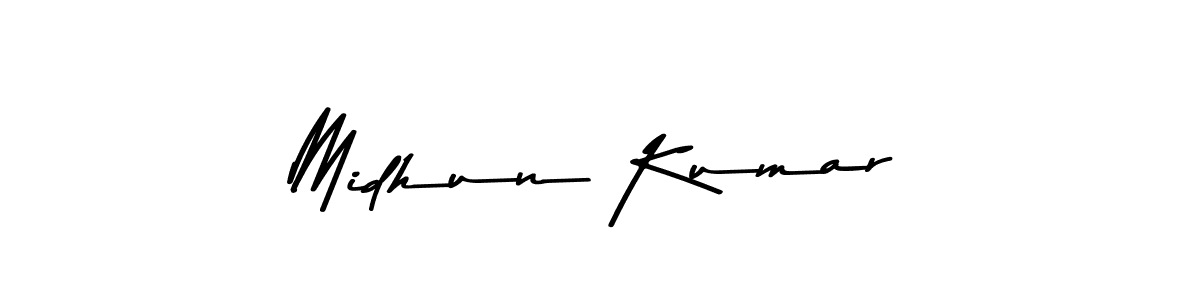 Use a signature maker to create a handwritten signature online. With this signature software, you can design (Asem Kandis PERSONAL USE) your own signature for name Midhun Kumar. Midhun Kumar signature style 9 images and pictures png