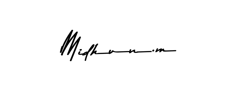 It looks lik you need a new signature style for name Midhun.m. Design unique handwritten (Asem Kandis PERSONAL USE) signature with our free signature maker in just a few clicks. Midhun.m signature style 9 images and pictures png