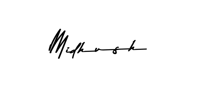 Use a signature maker to create a handwritten signature online. With this signature software, you can design (Asem Kandis PERSONAL USE) your own signature for name Midhush. Midhush signature style 9 images and pictures png