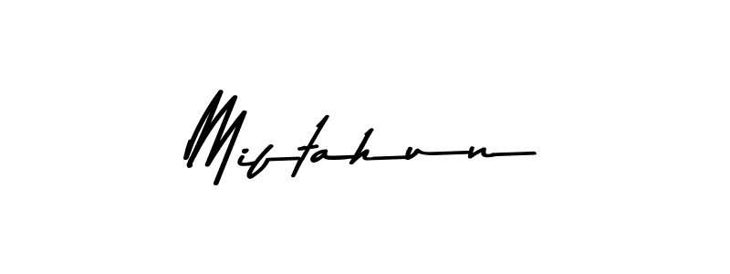 Make a beautiful signature design for name Miftahun. With this signature (Asem Kandis PERSONAL USE) style, you can create a handwritten signature for free. Miftahun signature style 9 images and pictures png