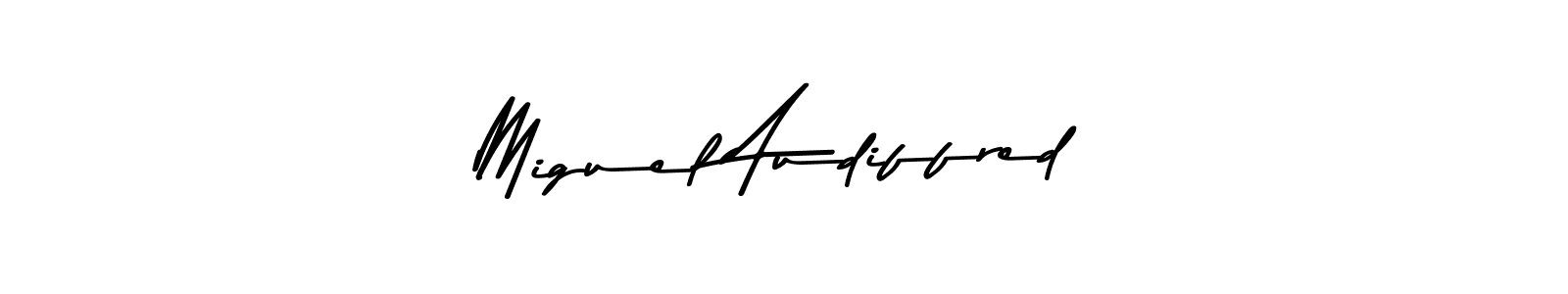 How to make Miguel Audiffred signature? Asem Kandis PERSONAL USE is a professional autograph style. Create handwritten signature for Miguel Audiffred name. Miguel Audiffred signature style 9 images and pictures png