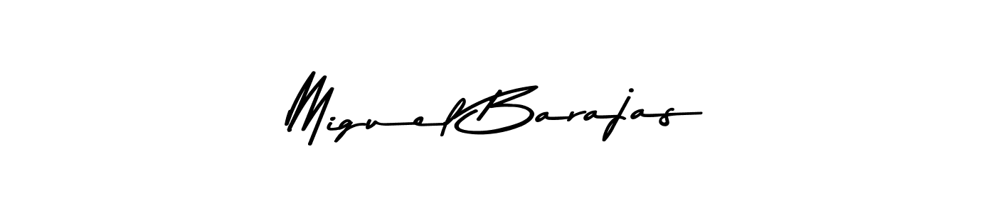 Create a beautiful signature design for name Miguel Barajas. With this signature (Asem Kandis PERSONAL USE) fonts, you can make a handwritten signature for free. Miguel Barajas signature style 9 images and pictures png