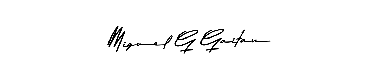 Also You can easily find your signature by using the search form. We will create Miguel G Gaitan name handwritten signature images for you free of cost using Asem Kandis PERSONAL USE sign style. Miguel G Gaitan signature style 9 images and pictures png