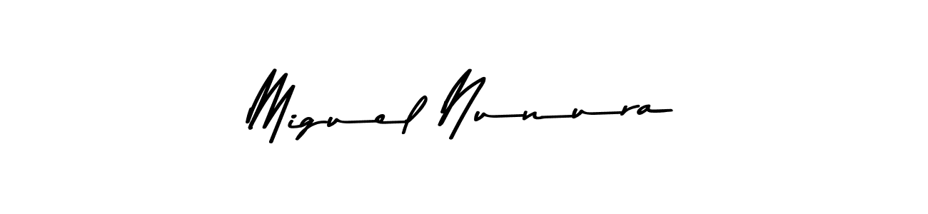 How to make Miguel Nunura name signature. Use Asem Kandis PERSONAL USE style for creating short signs online. This is the latest handwritten sign. Miguel Nunura signature style 9 images and pictures png