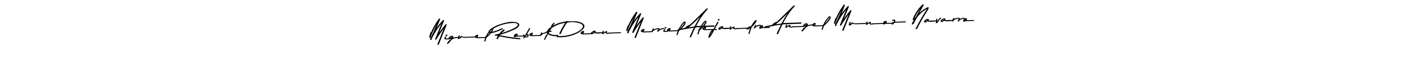 Make a beautiful signature design for name Miguel Robert Dean Merriel Alejandro Angel Munoz Navarro. With this signature (Asem Kandis PERSONAL USE) style, you can create a handwritten signature for free. Miguel Robert Dean Merriel Alejandro Angel Munoz Navarro signature style 9 images and pictures png