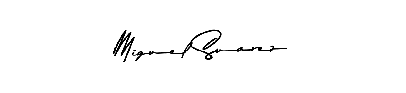 Design your own signature with our free online signature maker. With this signature software, you can create a handwritten (Asem Kandis PERSONAL USE) signature for name Miguel Suarez. Miguel Suarez signature style 9 images and pictures png