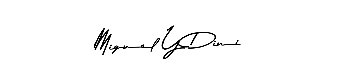 Miguel Y Dini stylish signature style. Best Handwritten Sign (Asem Kandis PERSONAL USE) for my name. Handwritten Signature Collection Ideas for my name Miguel Y Dini. Miguel Y Dini signature style 9 images and pictures png