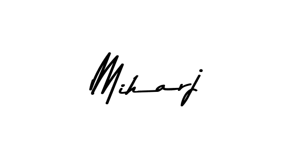 Design your own signature with our free online signature maker. With this signature software, you can create a handwritten (Asem Kandis PERSONAL USE) signature for name Miharj. Miharj signature style 9 images and pictures png