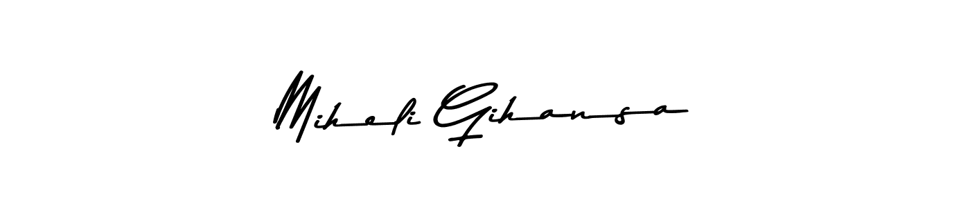 Here are the top 10 professional signature styles for the name Miheli Gihansa. These are the best autograph styles you can use for your name. Miheli Gihansa signature style 9 images and pictures png