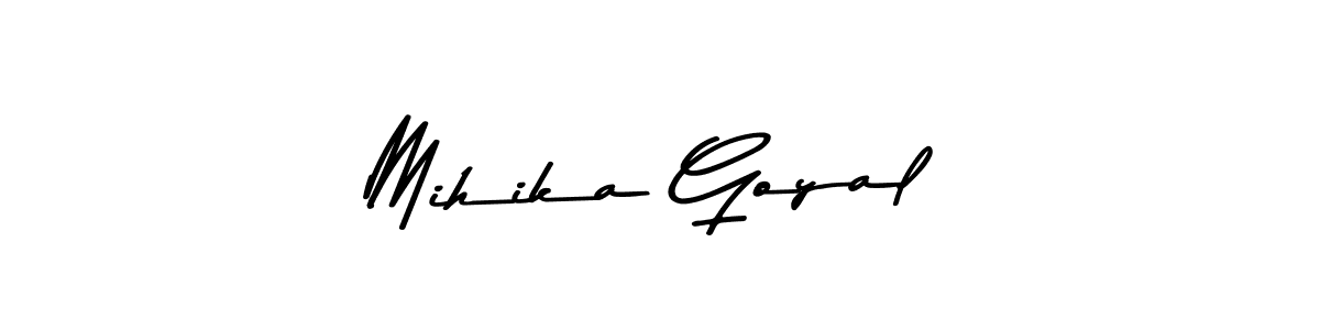 Mihika Goyal stylish signature style. Best Handwritten Sign (Asem Kandis PERSONAL USE) for my name. Handwritten Signature Collection Ideas for my name Mihika Goyal. Mihika Goyal signature style 9 images and pictures png