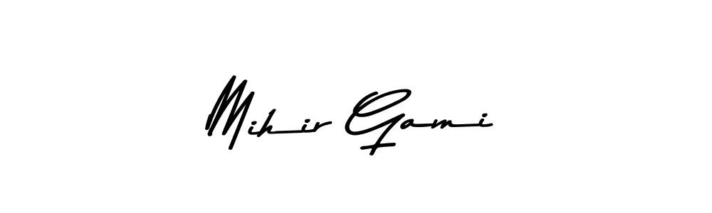 You can use this online signature creator to create a handwritten signature for the name Mihir Gami. This is the best online autograph maker. Mihir Gami signature style 9 images and pictures png