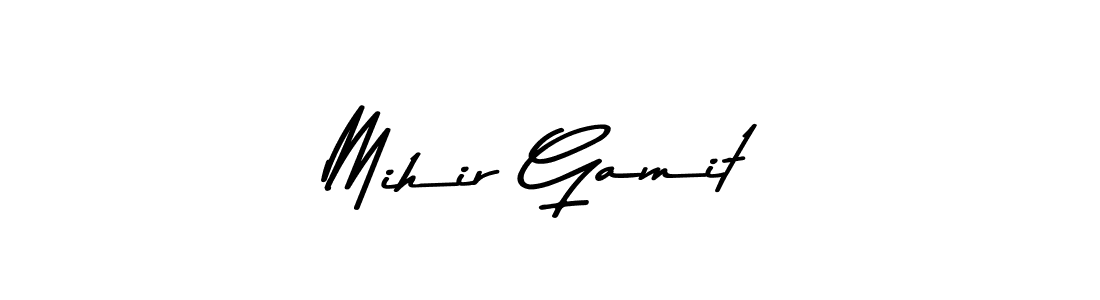 Use a signature maker to create a handwritten signature online. With this signature software, you can design (Asem Kandis PERSONAL USE) your own signature for name Mihir Gamit. Mihir Gamit signature style 9 images and pictures png