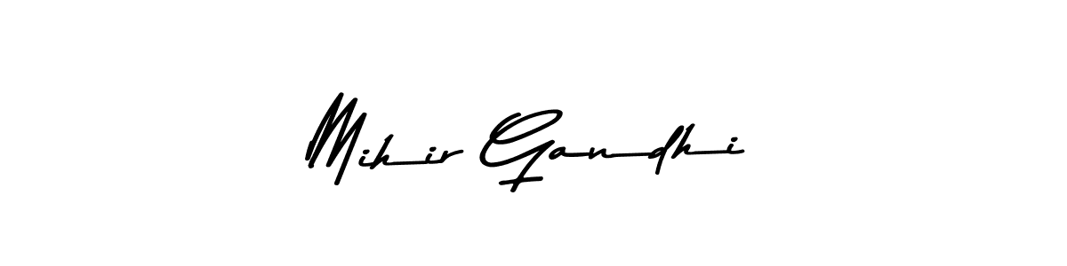 This is the best signature style for the Mihir Gandhi name. Also you like these signature font (Asem Kandis PERSONAL USE). Mix name signature. Mihir Gandhi signature style 9 images and pictures png