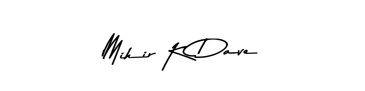 Make a short Mihir K Dave signature style. Manage your documents anywhere anytime using Asem Kandis PERSONAL USE. Create and add eSignatures, submit forms, share and send files easily. Mihir K Dave signature style 9 images and pictures png