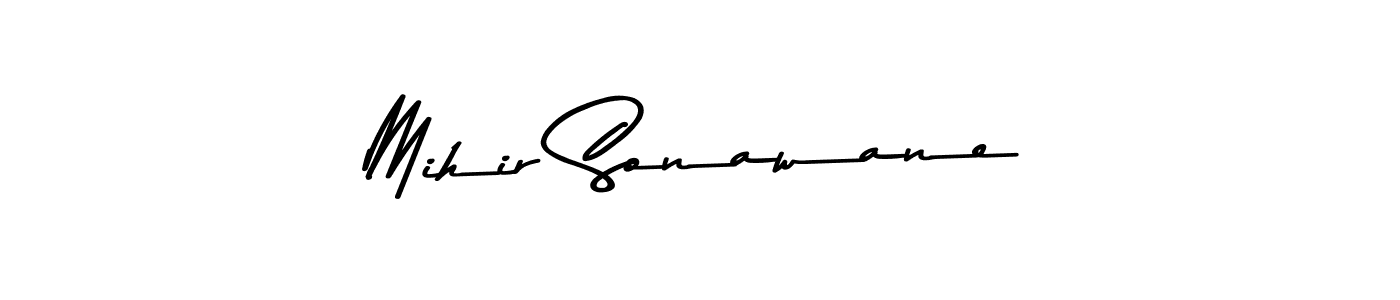 if you are searching for the best signature style for your name Mihir Sonawane. so please give up your signature search. here we have designed multiple signature styles  using Asem Kandis PERSONAL USE. Mihir Sonawane signature style 9 images and pictures png