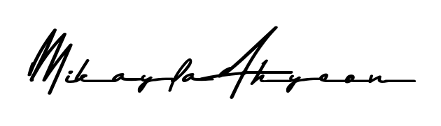 Make a beautiful signature design for name Mikayla Ahyeon. Use this online signature maker to create a handwritten signature for free. Mikayla Ahyeon signature style 9 images and pictures png