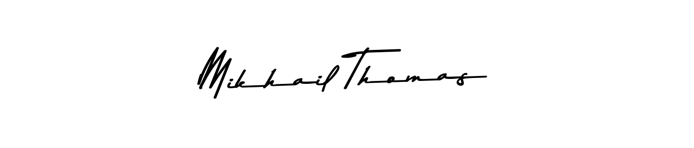 Make a beautiful signature design for name Mikhail Thomas. With this signature (Asem Kandis PERSONAL USE) style, you can create a handwritten signature for free. Mikhail Thomas signature style 9 images and pictures png