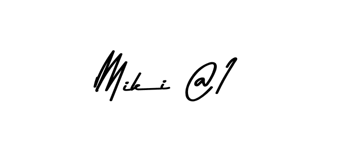 Create a beautiful signature design for name Miki @1. With this signature (Asem Kandis PERSONAL USE) fonts, you can make a handwritten signature for free. Miki @1 signature style 9 images and pictures png