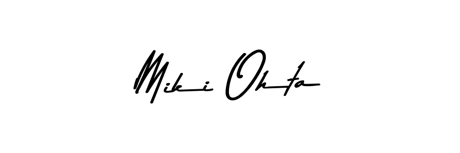 Use a signature maker to create a handwritten signature online. With this signature software, you can design (Asem Kandis PERSONAL USE) your own signature for name Miki Ohta. Miki Ohta signature style 9 images and pictures png