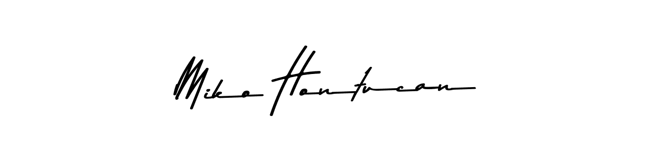 This is the best signature style for the Miko Hontucan name. Also you like these signature font (Asem Kandis PERSONAL USE). Mix name signature. Miko Hontucan signature style 9 images and pictures png