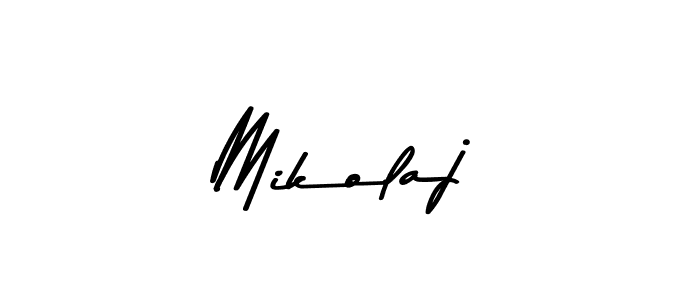 How to make Mikolaj name signature. Use Asem Kandis PERSONAL USE style for creating short signs online. This is the latest handwritten sign. Mikolaj signature style 9 images and pictures png