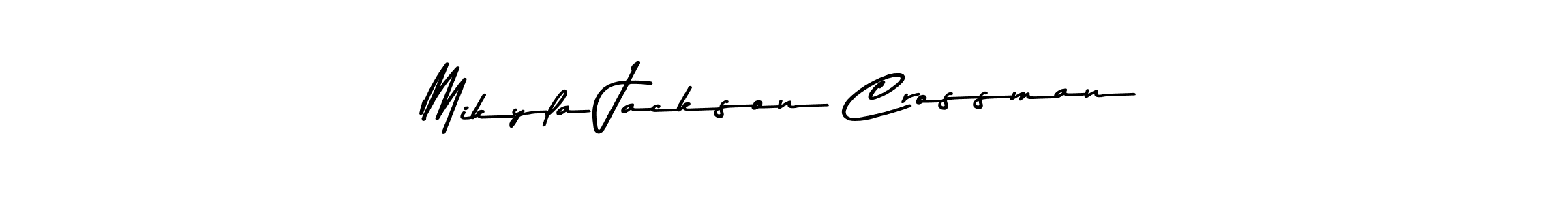 How to make Mikyla Jackson Crossman name signature. Use Asem Kandis PERSONAL USE style for creating short signs online. This is the latest handwritten sign. Mikyla Jackson Crossman signature style 9 images and pictures png