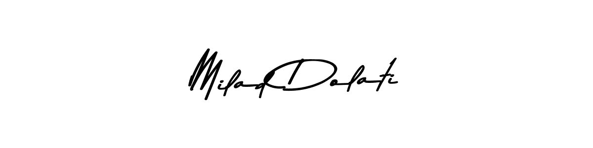 Design your own signature with our free online signature maker. With this signature software, you can create a handwritten (Asem Kandis PERSONAL USE) signature for name Milad Dolati. Milad Dolati signature style 9 images and pictures png