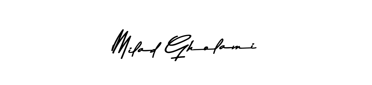 Asem Kandis PERSONAL USE is a professional signature style that is perfect for those who want to add a touch of class to their signature. It is also a great choice for those who want to make their signature more unique. Get Milad Gholami name to fancy signature for free. Milad Gholami signature style 9 images and pictures png