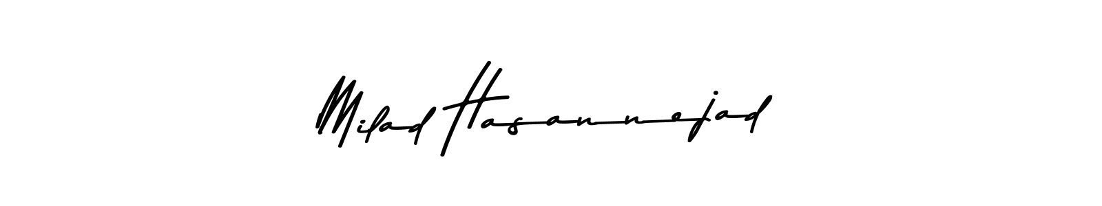 Create a beautiful signature design for name Milad Hasannejad. With this signature (Asem Kandis PERSONAL USE) fonts, you can make a handwritten signature for free. Milad Hasannejad signature style 9 images and pictures png