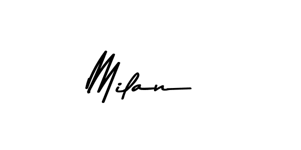 The best way (Asem Kandis PERSONAL USE) to make a short signature is to pick only two or three words in your name. The name Milan  include a total of six letters. For converting this name. Milan  signature style 9 images and pictures png