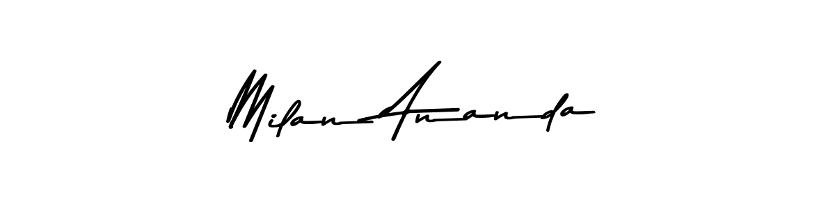 You should practise on your own different ways (Asem Kandis PERSONAL USE) to write your name (Milan Ananda) in signature. don't let someone else do it for you. Milan Ananda signature style 9 images and pictures png