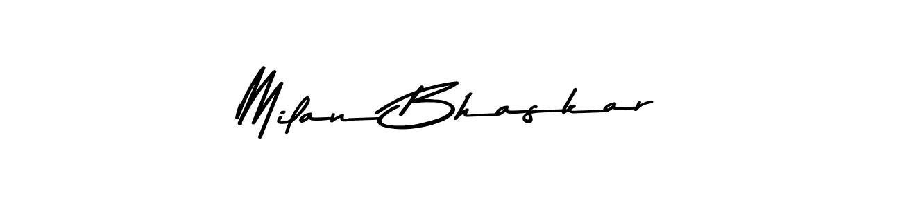 This is the best signature style for the Milan Bhaskar name. Also you like these signature font (Asem Kandis PERSONAL USE). Mix name signature. Milan Bhaskar signature style 9 images and pictures png