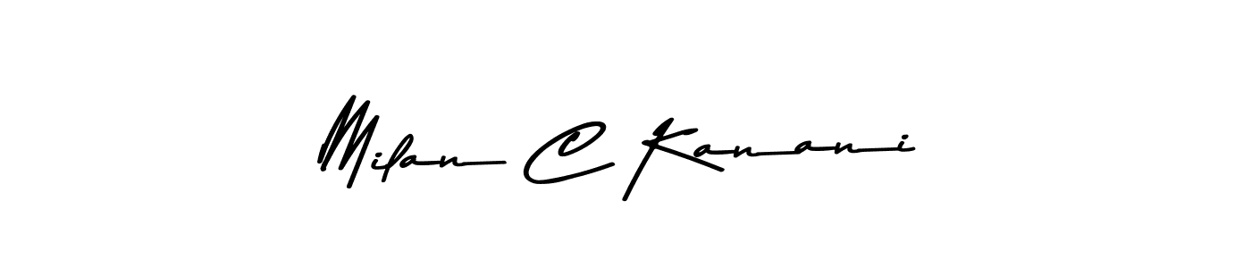 This is the best signature style for the Milan C Kanani name. Also you like these signature font (Asem Kandis PERSONAL USE). Mix name signature. Milan C Kanani signature style 9 images and pictures png