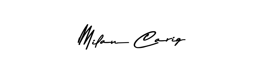 Create a beautiful signature design for name Milan Carig. With this signature (Asem Kandis PERSONAL USE) fonts, you can make a handwritten signature for free. Milan Carig signature style 9 images and pictures png