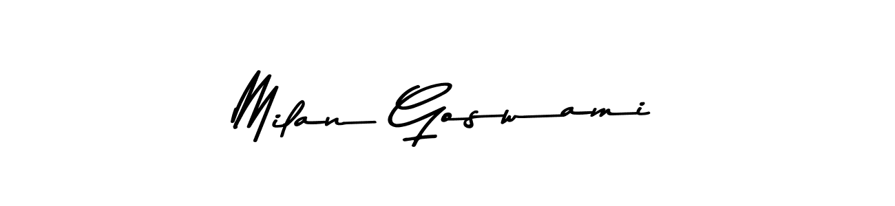 Also we have Milan Goswami name is the best signature style. Create professional handwritten signature collection using Asem Kandis PERSONAL USE autograph style. Milan Goswami signature style 9 images and pictures png
