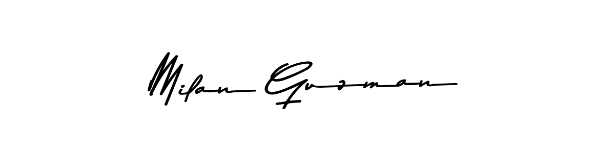 How to make Milan Guzman signature? Asem Kandis PERSONAL USE is a professional autograph style. Create handwritten signature for Milan Guzman name. Milan Guzman signature style 9 images and pictures png