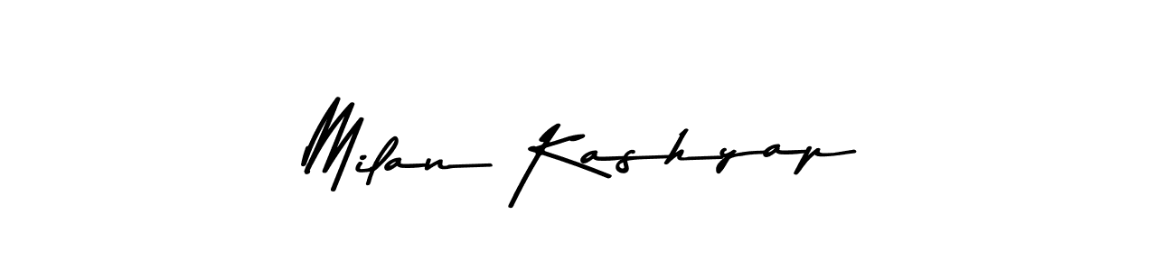 Make a beautiful signature design for name Milan Kashyap. With this signature (Asem Kandis PERSONAL USE) style, you can create a handwritten signature for free. Milan Kashyap signature style 9 images and pictures png