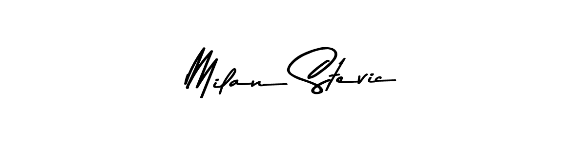 Make a beautiful signature design for name Milan Stevic. With this signature (Asem Kandis PERSONAL USE) style, you can create a handwritten signature for free. Milan Stevic signature style 9 images and pictures png