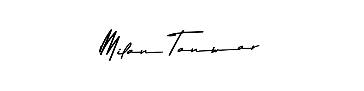 Design your own signature with our free online signature maker. With this signature software, you can create a handwritten (Asem Kandis PERSONAL USE) signature for name Milan Tanwar. Milan Tanwar signature style 9 images and pictures png