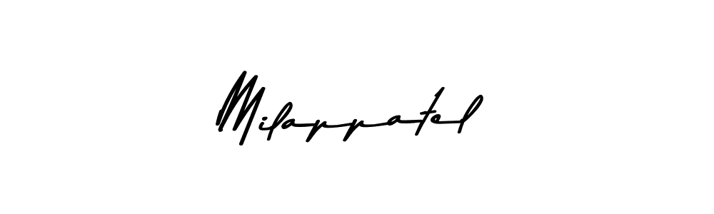 Use a signature maker to create a handwritten signature online. With this signature software, you can design (Asem Kandis PERSONAL USE) your own signature for name Milappatel. Milappatel signature style 9 images and pictures png