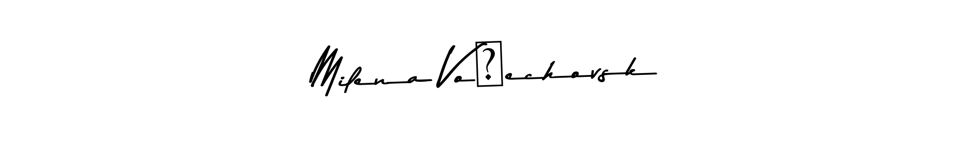 Similarly Asem Kandis PERSONAL USE is the best handwritten signature design. Signature creator online .You can use it as an online autograph creator for name Milena Vořechovská. Milena Vořechovská signature style 9 images and pictures png